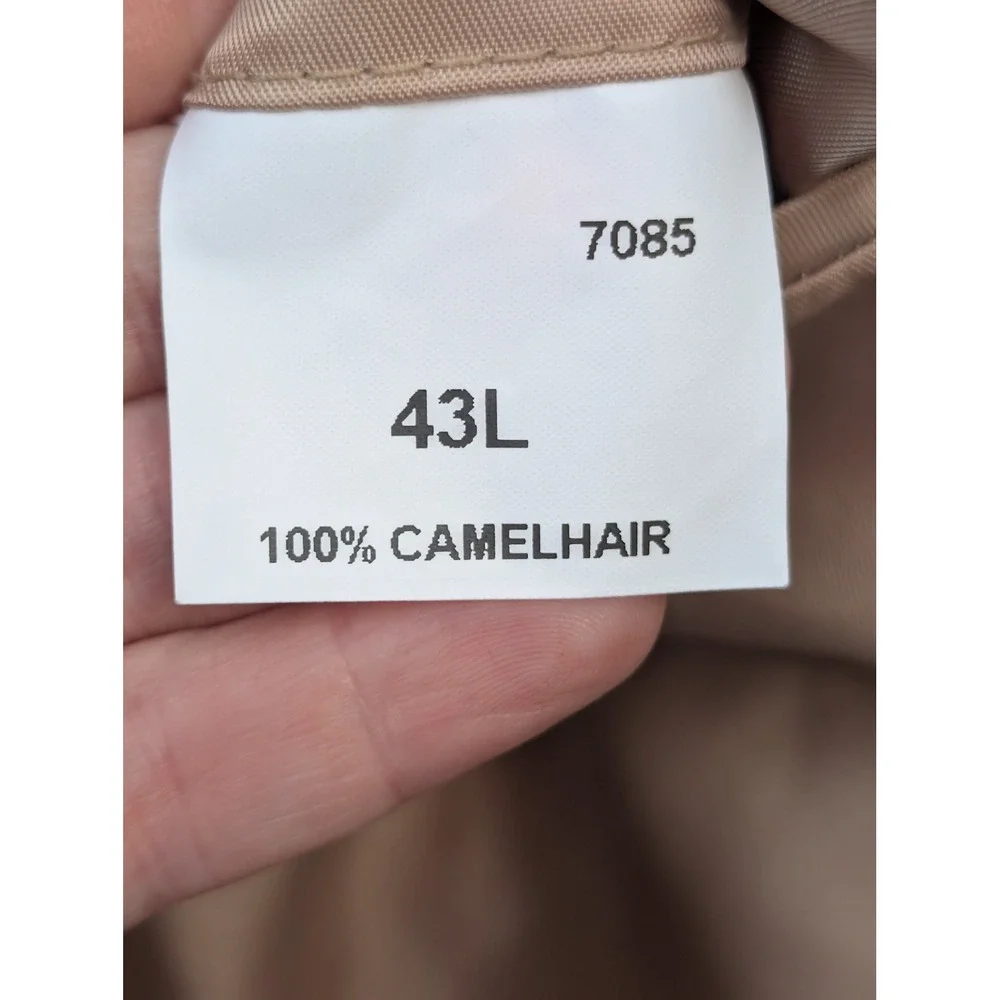 Jos A Bank Camel Hair Blazer Mens 43L Tan 100 Camel Hair Sport Coat 2 Button